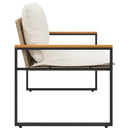 bænk med pude Beige og cremehvid 115 x 65 x 72 cm Rattan