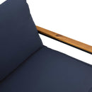 bænk med pude Grå og Marineblå 115 x 65 x 72 cm Rattan