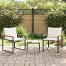 Møbel sæt med pude 3 pcs Beige og cremehvid Rattan