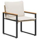 Møbel sæt med pude 3 pcs Beige og cremehvid Rattan