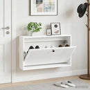 Vægmonteret Skoskab EDE 71 x 17 x 43 cm Konstrueret træ Hvid