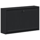Vægmonteret Skoskab EDE 71 x 17 x 43 cm Konstrueret træ Sort