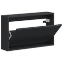 Vægmonteret Skoskab EDE 71 x 17 x 43 cm Konstrueret træ Sort