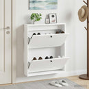 Vægmonteret Skoskab EDE 71 x 17 x 86 cm Konstrueret træ Hvid