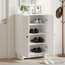 Sko skab EDE 59,5 x 39,5 x 90 cm Konstrueret træ Hvid