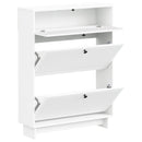 Sko skab EDE 78 x 24 x 103 cm Konstrueret træ Hvid