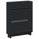 Sko skab EDE 78 x 24 x 103 cm Konstrueret træ Sort