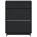 Sko skab EDE 78 x 24 x 103 cm Konstrueret træ Sort