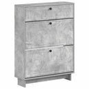 Sko skab EDE 78 x 24 x 103 cm Konstrueret træ Betongrå