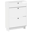 Sko skab EDE 78 x 24 x 103 cm Konstrueret træ Hvid højglans