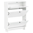 Sko skab EDE 78 x 24 x 103 cm Konstrueret træ Hvid højglans