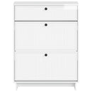 Sko skab EDE 78 x 24 x 103 cm Konstrueret træ Hvid højglans