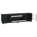 LED TV-skab Sort Konstrueret træ