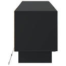 LED TV-skab Sort Konstrueret træ