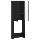 Toilet Skab EDE Sort 66 x 25,5 x 190 cm Konstrueret træ