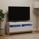 LED TV-skab Hvid Konstrueret træ