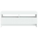 LED TV-skab Hvid Konstrueret træ