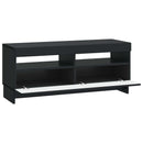 LED TV-skab Sort Konstrueret træ