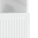 LED TV-skab Hvid højglans Konstrueret træ
