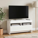 LED TV-skab Hvid Konstrueret træ