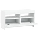 LED TV-skab Hvid Konstrueret træ