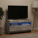 LED TV-skab Betongrå Konstrueret træ