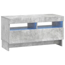 LED TV-skab Betongrå Konstrueret træ