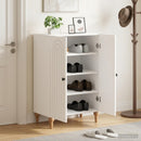 Sko skab ALKMAAR 59,5 x 39,5 x 90 cm Konstrueret træ Hvid