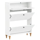 Sko skab ALKMAAR 78 x 24 x 103 cm Konstrueret træ Hvid