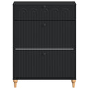 Sko skab ALKMAAR 78 x 24 x 103 cm Konstrueret træ Sort