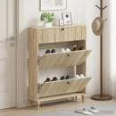 Sko skab ALKMAAR 78 x 24 x 103 cm Konstrueret træ Sonoma-eg