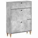 Sko skab ALKMAAR 78 x 24 x 103 cm Konstrueret træ Betongrå