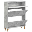 Sko skab ALKMAAR 78 x 24 x 103 cm Konstrueret træ Betongrå