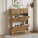 Sko skab ALKMAAR 78 x 24 x 103 cm Konstrueret træ Artisan-eg