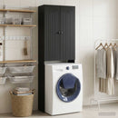 Toilet Skab ALKMAAR Sort 66 x 25,5 x 190 cm Konstrueret træ