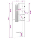 Toilet Skab ALKMAAR Betongrå 66 x 25,5 x 190 cm Konstrueret træ