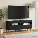 LED TV-skab Sort Konstrueret træ