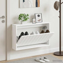 Vægmonteret Skoskab ZWOLLE 71 x 17 x 43 cm Konstrueret træ Hvid