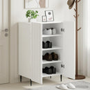 Sko skab ZWOLLE 59,5 x 39,5 x 91,5 cm Konstrueret træ Hvid