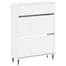 Sko skab ZWOLLE 78 x 24 x 103 cm Konstrueret træ Hvid
