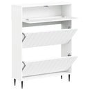 Sko skab ZWOLLE 78 x 24 x 103 cm Konstrueret træ Hvid