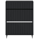 Sko skab ZWOLLE 78 x 24 x 103 cm Konstrueret træ Sort