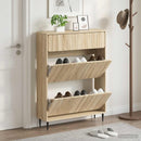 Sko skab ZWOLLE 78 x 24 x 103 cm Konstrueret træ Sonoma-eg