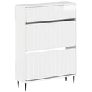 Sko skab ZWOLLE 78 x 24 x 103 cm Konstrueret træ Hvid højglans