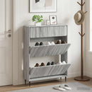 Sko skab ZWOLLE 78 x 24 x 103 cm Konstrueret træ Grå Sonoma