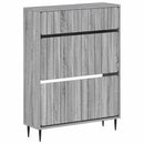 Sko skab ZWOLLE 78 x 24 x 103 cm Konstrueret træ Grå Sonoma
