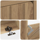 Sko skab ZWOLLE 78 x 24 x 103 cm Konstrueret træ Artisan-eg