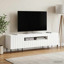 LED TV-skab Hvid Konstrueret træ