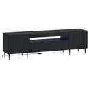 LED TV-skab Sort Konstrueret træ