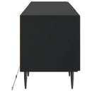 LED TV-skab Sort Konstrueret træ